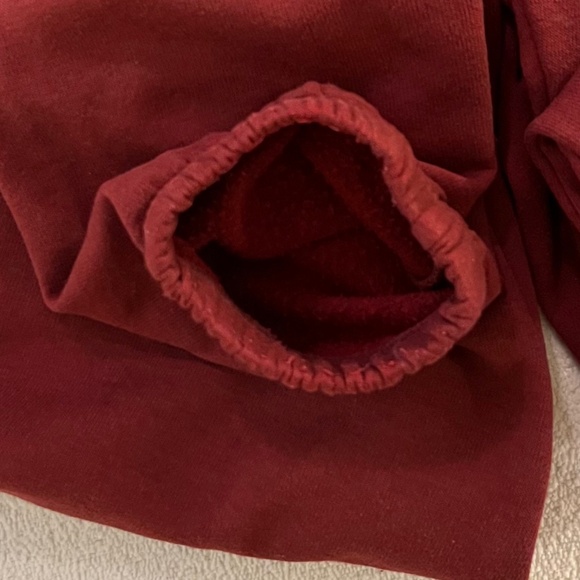 Aviator Nation 5 Stripe Burgundy Sweatpants Size M - Picture 7 of 13